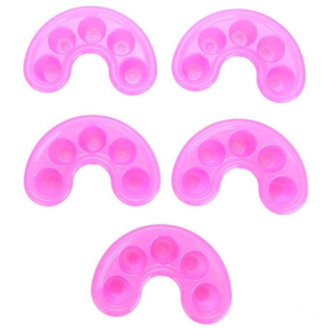 Nail Gel Removal Bowl 5pcs Nail UV Acrylic Gel Removal Bowl Five Holes Soak Off Finger Bowl Dishes Art Polishing Remover Manicure Spa Tool Nail Art Kit