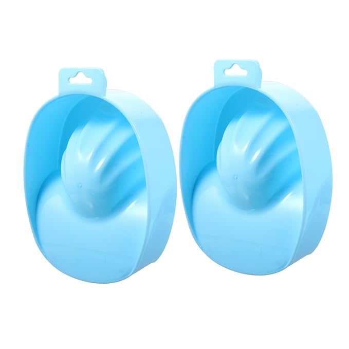MERRYHAPY 2pcs Nail Soak Bowls for Manicure Spa Hand Soaking Trays for Nail Art and Cuticle Softening for Home Use and Professional Salons