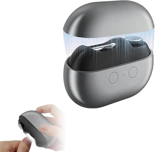 Electric Nail Clipper, Smart Electric Nail Clipper, 3-in-1 Multi Function, USB Rechargeable, 2 Speed Settings, LED Light (Black)