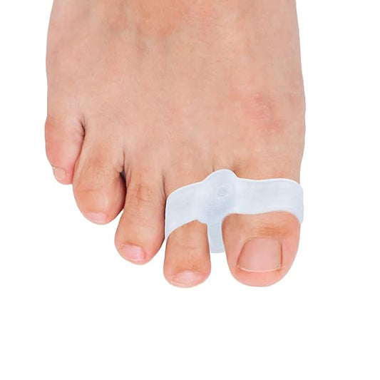 12pcs Silicone Toe Separators, Soft Foot Spacers Corrector with 2 Loops Gel Feet Straightener Correct Pad for Men & Women Straighten Overlapping Toe