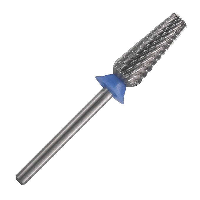 C & I Nail Drill Bit 6 in 1 Multi-function Rounded End E File, Tungsten Steel CNC Overall Cutting, Manicure Tool for Nail Tech Quick Remove Nail Gels, Acrylic Nails (Original, Middle -M)