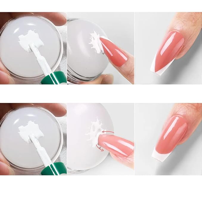 Nail Art Stamper Clear Silicone Stamping Jelly with Scraper - Transparent Nail Decor Tool for DIY Manicure