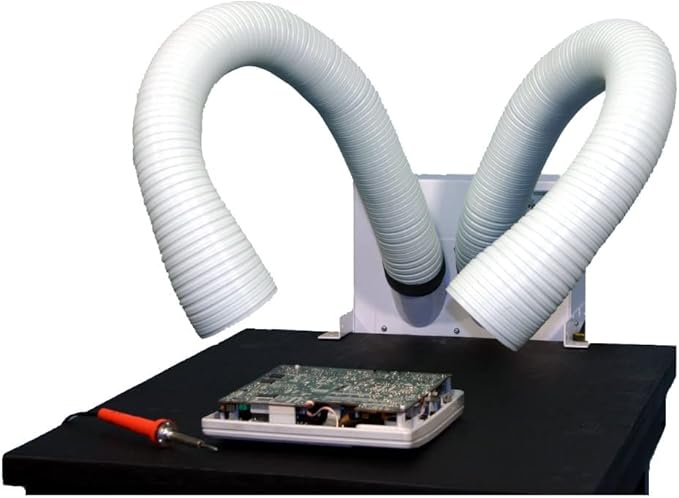 Extract-All Use The Bench-Top Air Cleaning System Solder Fume Extractor and Source Capture with Two-Stage Filtration During Soldering, Welding, and Wire Removes Dust Smoke and Fume