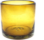 Solid Amber 12 oz Large DOF Glasses, Recycled Glass, Toxin-Free - Image 2