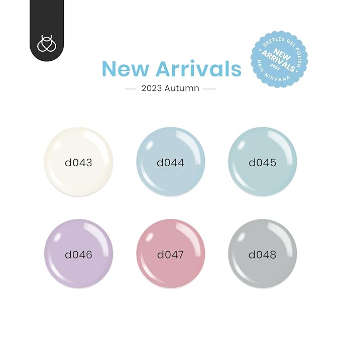 beetles Gel Polish Daydream Verses - Pastel Christmas Gel Nail Polish Set Nude Pink White Blue 6 Colors Soak Off UV LED Needed DIY Manicure Kit Gifts for Women Girls