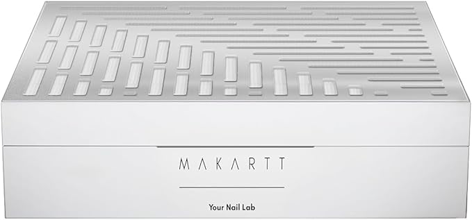 Makartt Nail Dust Collector - Dust Collector Nail Tech Quite SYMPHONEE Dust Extractor Vacuum for Acrylic & Gel Nails Plug-in Ultra Thin Portable with Reusable Filter White