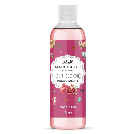 Maccibelle Cuticle Oil For Nails Refill size for Dry Cracked Cuticles (8 Ounce, Pomegranate)