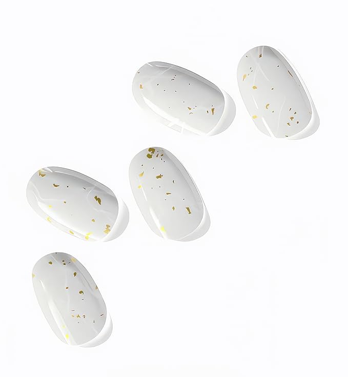 NOVA, Female Founded, Semi Cured Gel Nail Strips (Moonstone) - The 10 Minute Manicure. Salon-Quality, Works with Any Nail Lamp, Easy to Apply & Remove - Incl. Nail File & Wooden Stick (Moonstone)