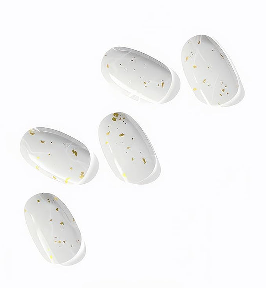 NOVA, Female Founded, Semi Cured Gel Nail Strips (Moonstone) - The 10 Minute Manicure. Salon-Quality, Works with Any Nail Lamp, Easy to Apply & Remove - Incl. Nail File & Wooden Stick (Moonstone)