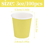 100 Pack 3 oz Disposable Paper Cups, Mouthwash Cups Espresso - Image 2