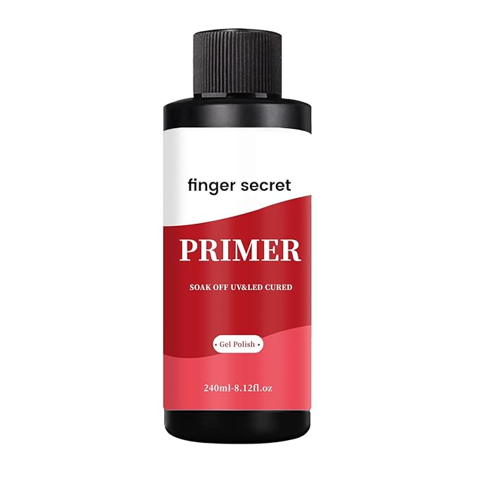 240ml/8floz Nail Primer for Gel Polish,Primer Nail Prep, Nail Primer for Nail Art Design in Salon or Home Use