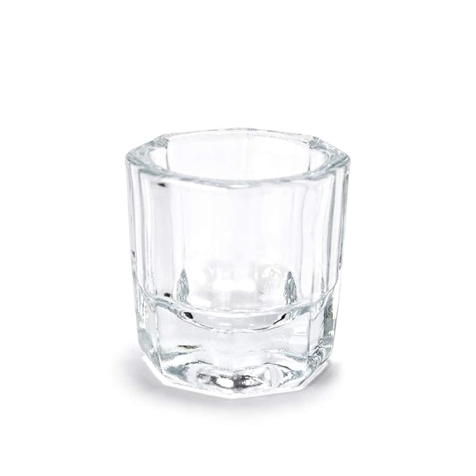 Nail Dappen Dish Cup Glass Dappen Dish for Nail Acrylic Powder Small Dampen Dish Nail Art Acrylic Liquid Holder (no lid 1pc)