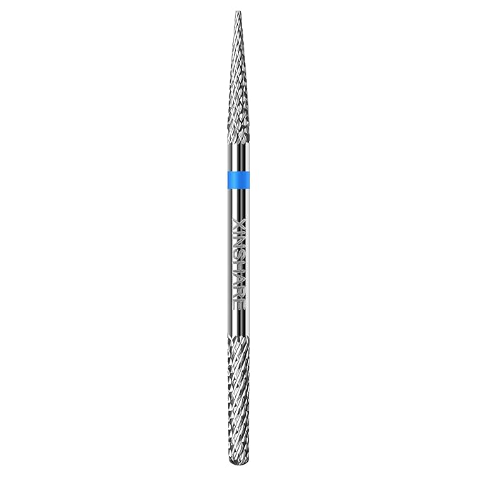 Multifunction Under Nail Drill Bit Double Ends Tungsten Carbide Sliver 3/32" Sharp Nail Gel Cuticle Remover Drill Bit for Nail Preparation Manicure Pedicure，Medium