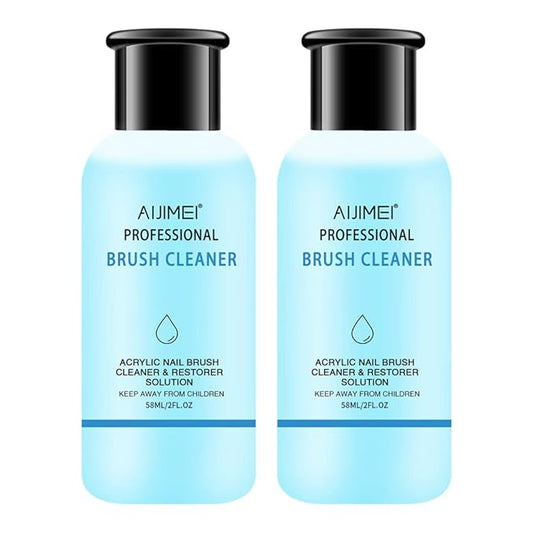 AIJIMEI Acrylic Nail Brush Cleaner Acrylic Brush Cleaners Liquid Acrylic Paint Brush Cleaner Nails Artist Acrylic 120ml/4 FL.OZ