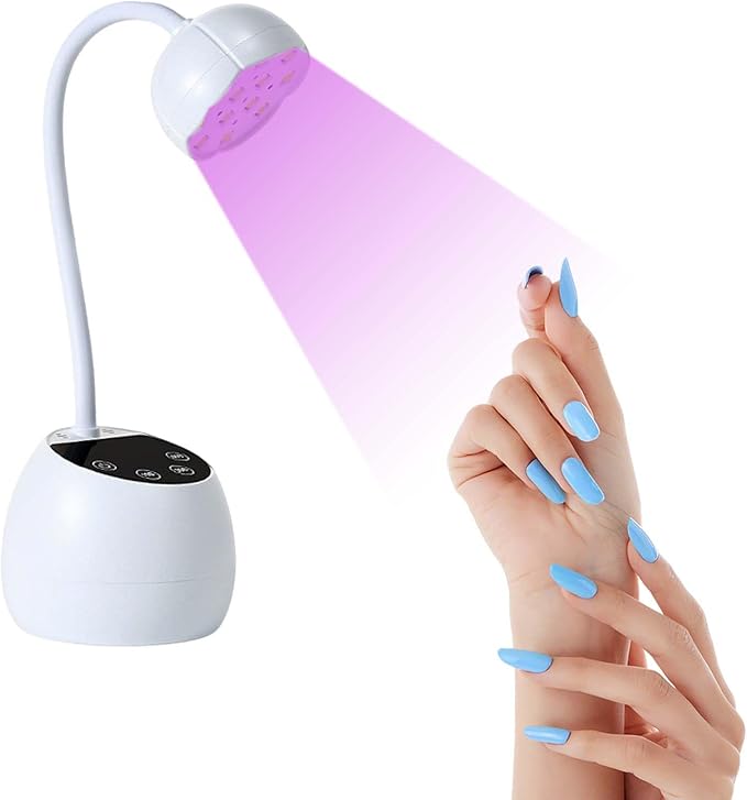 36W Mini UV Light for Nails with Smart Sensor Charging Cordless Rechargeable 360° Adjustable Nail Dryer for Salon & Home Use Portable Nail Polish Flash Curing Tool