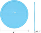 MIZORLIE 4" Non Slip Coasters, Mixed Color, Colorful Unique Slice Design - Image 4