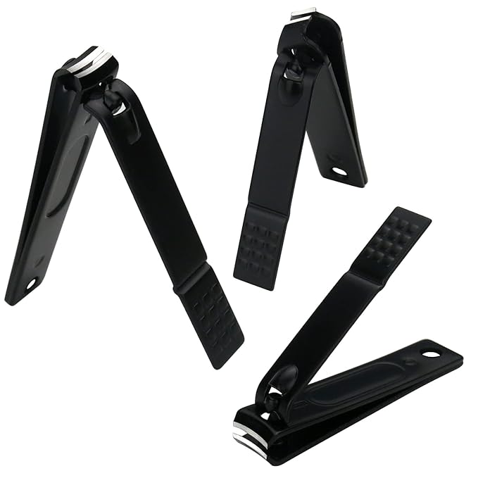 Manicure Set Nail Clippers Kit Professional Stainless Steel Nail Care Tools with Leather Travel Case 10 in 1 Black