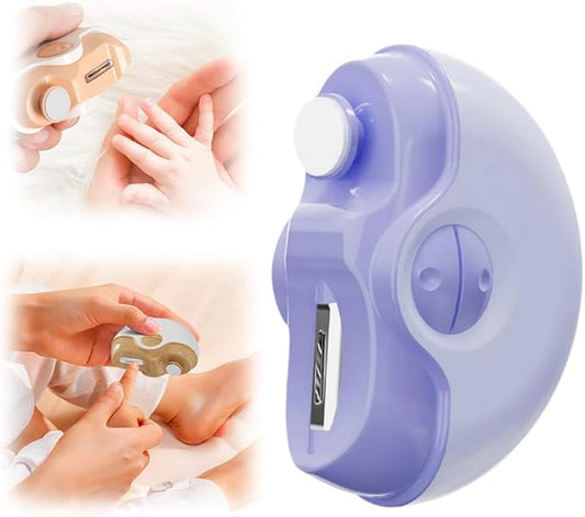 3 in 1 Electric Polishing Automatic Nail Clippers, 2025 New Automatic Nail Clippers for Fingers and Toes Electric Nail Trimmer with 2 Adjustable Speeds, Nail Trimmer for Seniors, Kids, Adults (Purple)