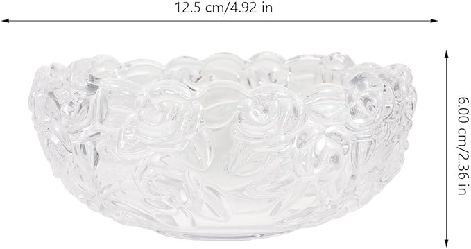Housoutil Glass Nail Soaking Bowl, Manicure Soaking Bowl for Fingernail Toenail Caring Polish Removal, 12.5x12.5cm