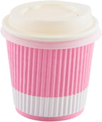 4 oz Light Pink Paper Coffee Cup - Image 8