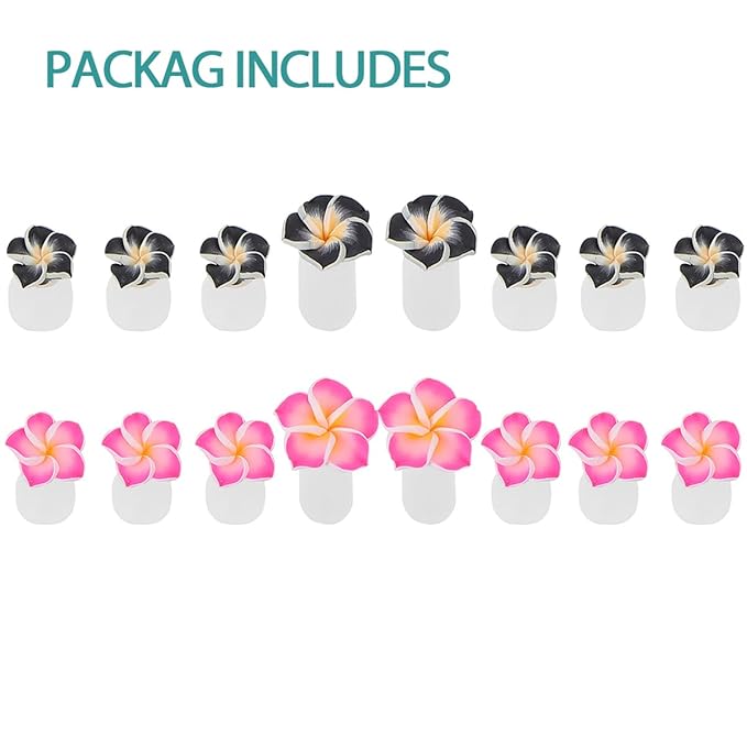 16pcs Toe Separators for Nail Polish, Toe Spacers for Feet Apply Nail Polish During Pedicure(8pcs Black Flower+8pcs Pink Flower)