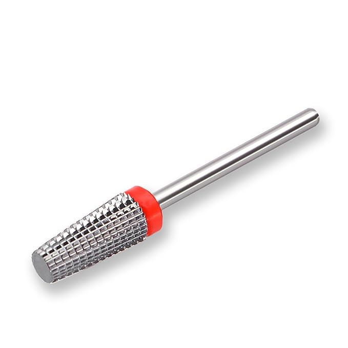 Fantexy 5 in 1 Nail Drill Bits,Professional 3/32" Shank Tungsten Steel Bits for Acrylic Nails,Manicure,Nail Art,Drill Machine,Both Left and Right Handed - Two Way Rotate Use (Fine - F)