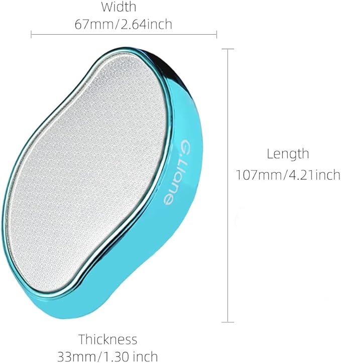 Nano Glass Foot File Callus Remover - Crystal Glass Pedicure Foot Care Foot Scrubber Painless Dry and Wet Use for Hard Skin Calluses Removal (Blue)