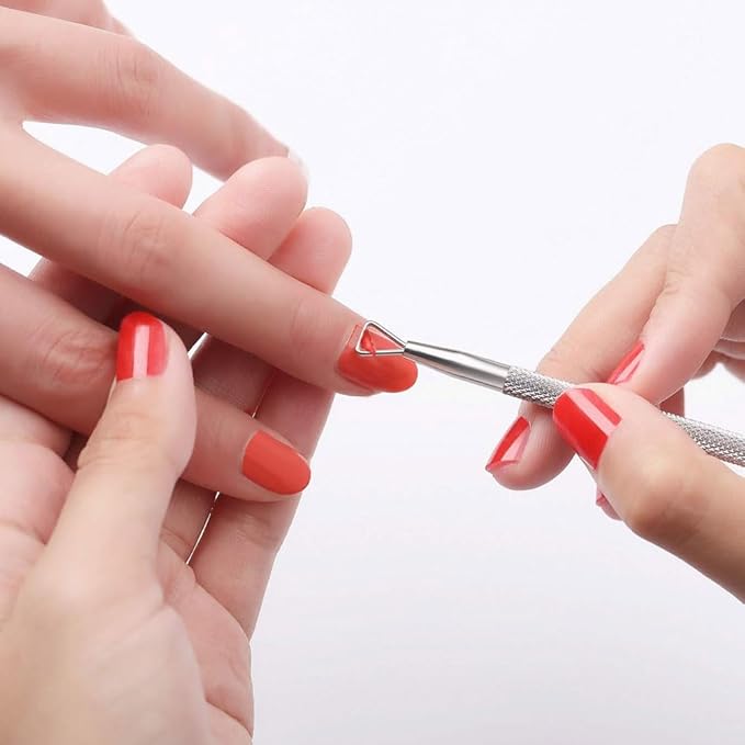 Cuticle Pusher and Cutter, 2PCS Professional Cuticle Remover Tool, Premium Stainless Steel Durable Manicure Kit for Women, Fingernails and Toenails