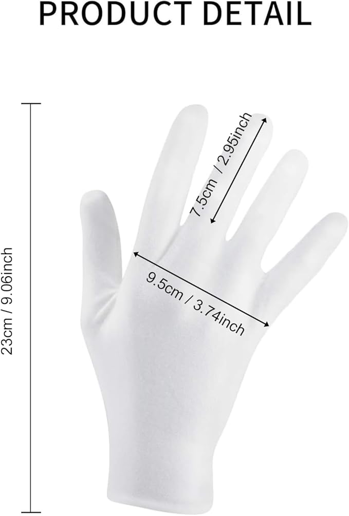 Frienda 300 Pcs Cotton Gloves Bulk Large Size for Men Women Inspection Gloves for Dry Hand Art Handling Coin Jewelry (XL)