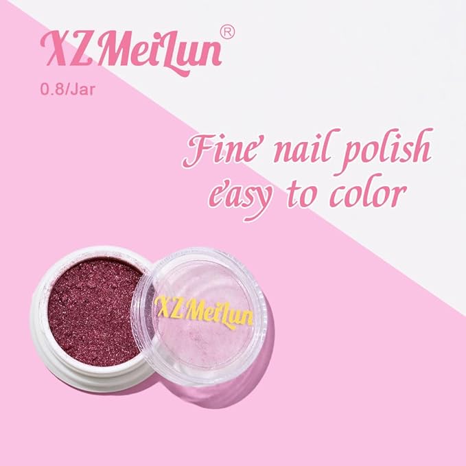 Cat Eye Nail Powder, Big-Capacity 0.8g 9D Cat Eyes Magnetic Powder Red Magic Mirror Effect Pigment Holographic Nail Art Glitter, Can Mixed with Builder Gel Nail Polish for Use
