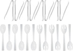 Party Essentials Plastic Party Buffet Serving Utensils Kit, Spoons/Forks/Tongs by PartyEssentials