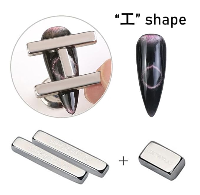 5 Pieces Cat Eye Nail Magnet Cat Eye Magnet for Nails Magnetic Gel Polish Magnetic Magnets Wood Cat Eye Nail Polish Magnet Stick Nails Design Tools for DIY Home, Salon, Studio
