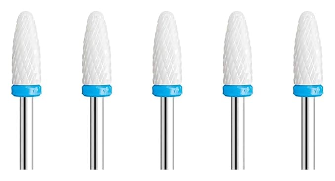 WWJN 5Pc Ceramic Nail Art Drill Bits Rotary Cutter Clean Apparatus for Manicure Nail Milling Machine Accessories Removal Nail Gel Tool