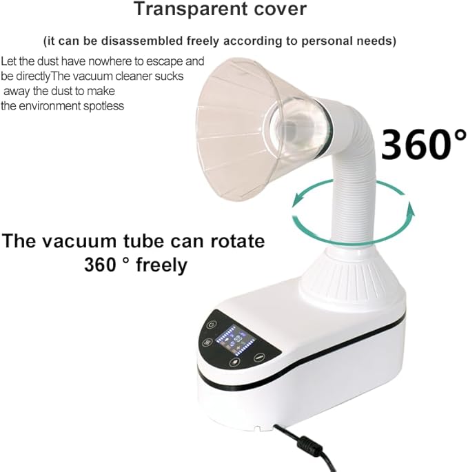3 in 1 Nail Vacuum Cleaner Dust Collector Table for Nails 230W Filter Nail Dust Desktop Manicure Tools (Vacuum Cleaner+Nail Drill Pen)