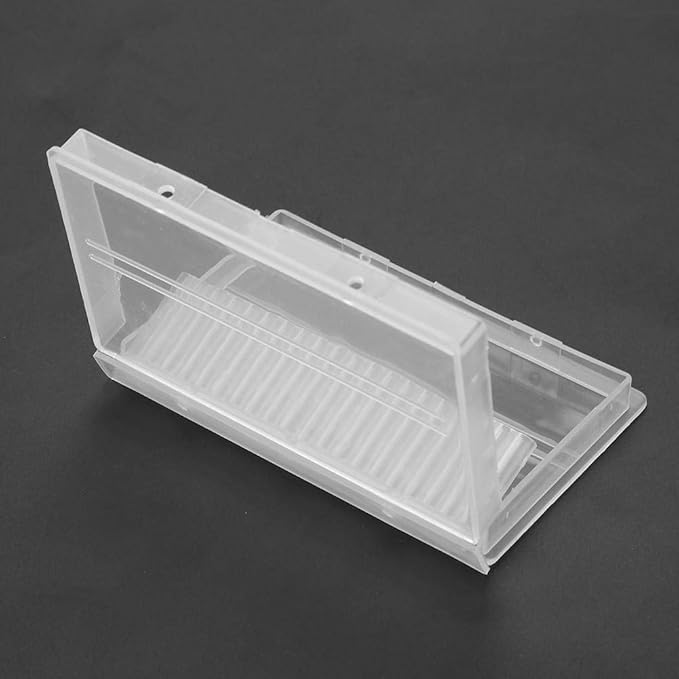 Nail Drill Bit Case, 20 Slots Nail Drill Bit Case Holder Manicure Tool Organizer Displayer Stand Nail File Bit Case Holder