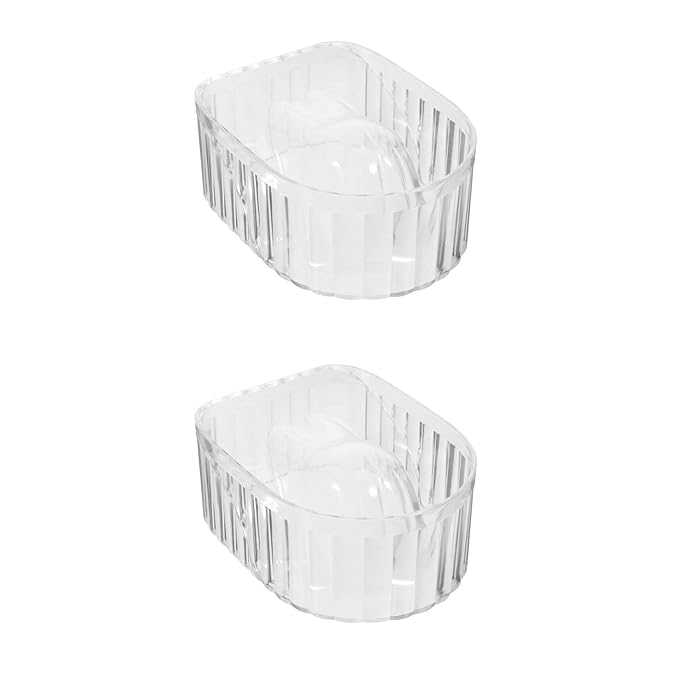 2pcs Transparent Nail Soaking Bowls, Acrylic Gel Polish Remover Bowls, Manicure Hand Soak for Home Nail Care, Ergonomic Design for Gel off and Hand Washing
