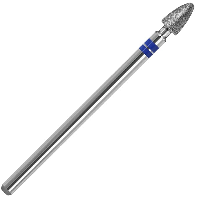 Diamond Nail Drill Bits Pro Cuticle Drill Bit Nail Buffer Bit Russian Electric Bits for Under Nail Dead Skin Cleaning Cuticle Remove Nail Art Design Manicure and Pedicure (Medium)