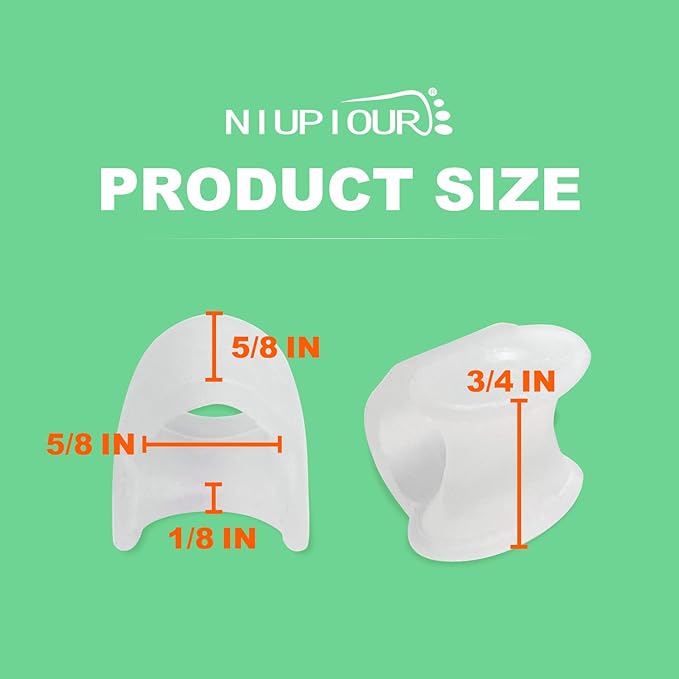 Niupiour Silicone Toe Separator - 14 Pack Gel Toe Spacers for for Women and Men, Toe Corrector for Women and Men, Toe Straightener for Bunions, Overlapping Toe, Hammer Toe, Say Goodbye to Pain