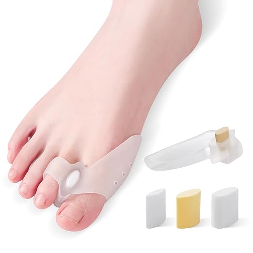 Adjustable Bunion Corrector Kit & Toe Separator for Women and Men, Big Toe Straightener, Pain Relief for Bunions, Hammer, Overlapping Toes, with Modules - Bunion Corrector and Spacers
