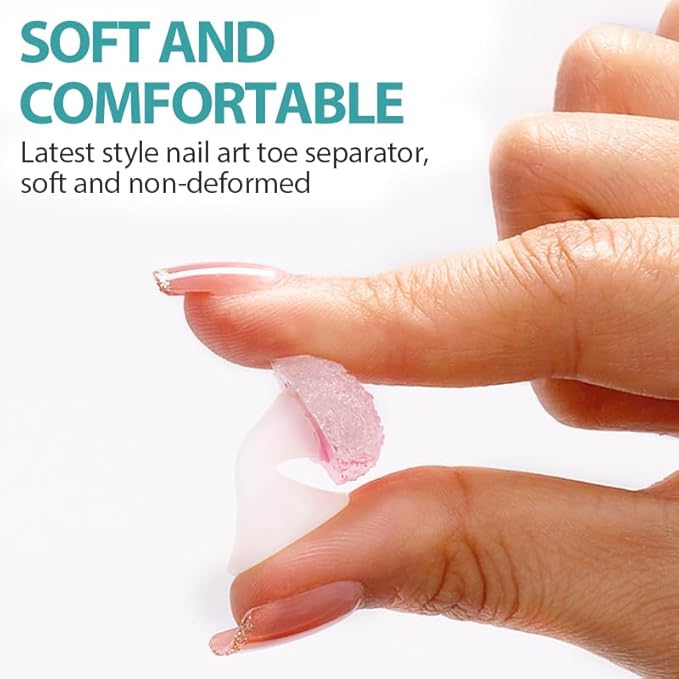 16pcs Silicone Toe Separators Flower Toe Separator Toe Nail Separators Toes Dividers Pedicures Nail Art Tools Pedicure Spacers(8pcs Small Flowers + 8pcs Heart-Shaped Jelly)
