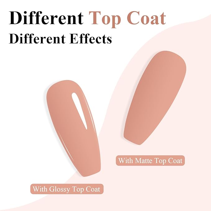 Imtiti Beige Gel Nail Polish, Beige Brown Gel Polish Autumn Winter Soak Off UV LED High Gloss Art Manicure Salon DIY Design 10ML