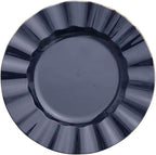 Efavormart 9" Salad Plates – Set of 10 Plastic Navy Blue Round Disposable Plates - Image 6