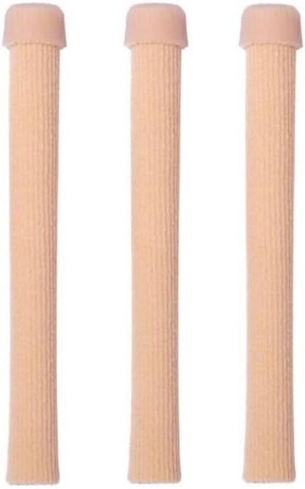 Dr. Foot's Toe Tubes-3 Pcs-Fabric Sleeve Protectors with Gel Lining Pad The Toes to Prevent Corn, Callus & Blister-Bunions Sore Corns Hammertoes Gel Toe Separators Protector