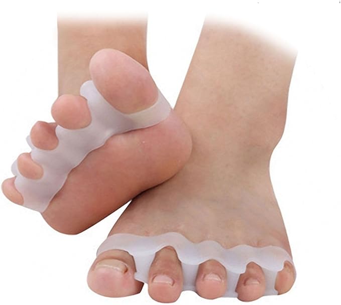 Toe Separators for Children, 2 Pairs Gel Toe Stretchers for Overlapping Toes, Kids Toe Separators Silicone, Toe Spacers Orthopedic Bunion Corrector, Hammer Straighten Correct Bunion Pain Toe for Kids