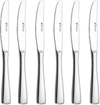 Dinner knife 6 Pieces Stainless Steel Butter Knife Set, Hollow Square Handle by HISSF