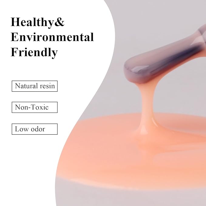 Imtiti Natural Nude Base Gel, 15ML Nail Builder Gel, Sheer Jelly Gel Nail Polish, Strengthener, DIY Nail Art, Soak Off, UV LED