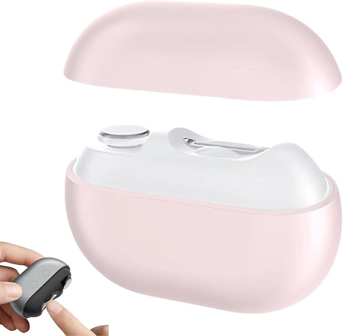 Easyclip Smart Nail Clipper,Fanyil 3 in 1 Easy Clip Electric Nail Clippers for Seniors,Designed for Extra Hard/Thick Hands Feet Nails,Polishing Clipper with Light (Pink)