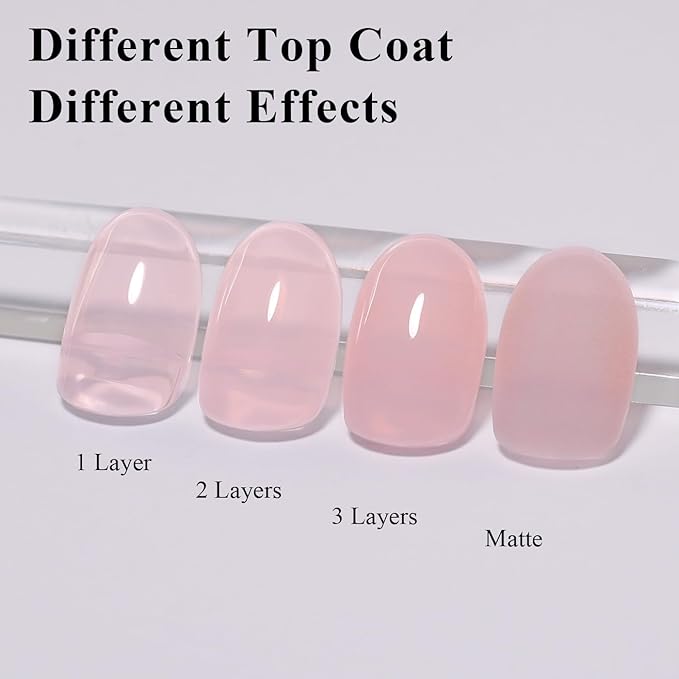 Imtiti Jelly Gel Nail Polish, Nude Neutral Sheer Jelly Nail Gel Polish Soak Off UV LED Spring Summer Translucent Art Manicure Salon DIY Design 10ML