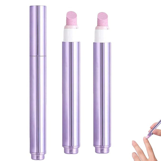 2025 Upgrade 3-in-1 Nail Care Pen, Ceramic Cuticle Pusher with Oil, Refillable Cuticle Oil Pen, Nail Buffer & Strengthener for Dry, Brittle Nails (2)
