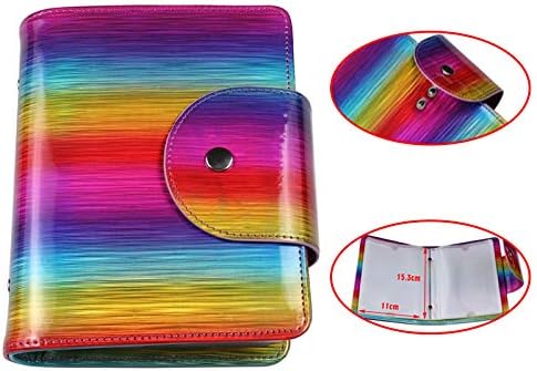 20 Slots Image Stamper Plate Collection Nail Art Stamp Plate Stamping Plates Cases Stamp Nail Template Organzier for Large Size 9.5X14.5CM Nail Art Plates (Rainbow)
